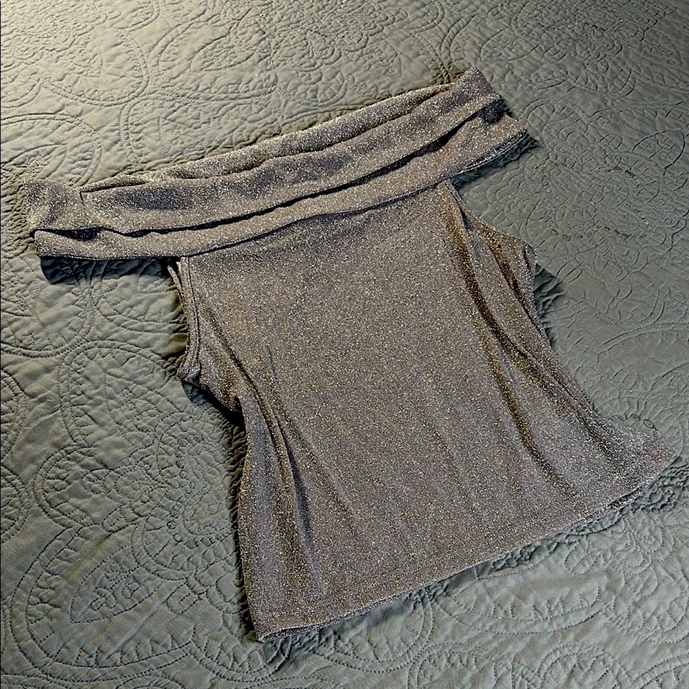Forever 21 Glittering Silver Top